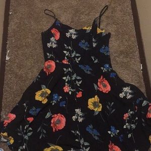 Black dress with flowers
